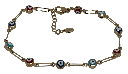 Pulsera dorada de rodio ojo turco