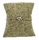 Pulsera dorada de rodio con brillantito