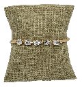 Pulsera dorada de rodio con brillantito