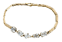 Pulsera dorada de rodio con brillantito