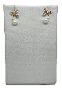 Arete dorado de rodio con perla