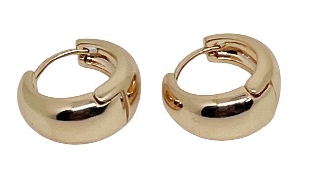 Aretes dorado de rodio