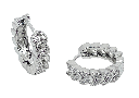 Arete plateado de rodio con brillantito