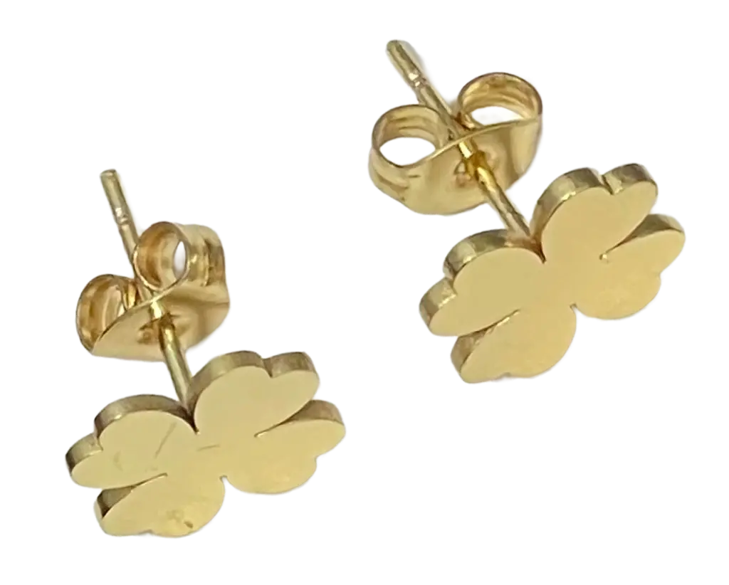 aretes-dorados-de-acero-inoxidable-trebol .webp