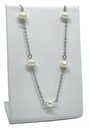 Cadena con perla en plateado
