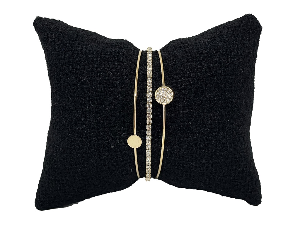 Pulsera con brillantito en dorado