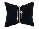 Pulsera con brillantito en dorado