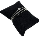 Pulsera con brillantito en plateado