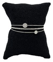 Pulsera con brillantito en plateado