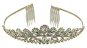 Tiara con brillantito dorado