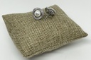Arete con perla plateado