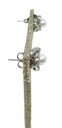 Arete con perla y brillantito plateado