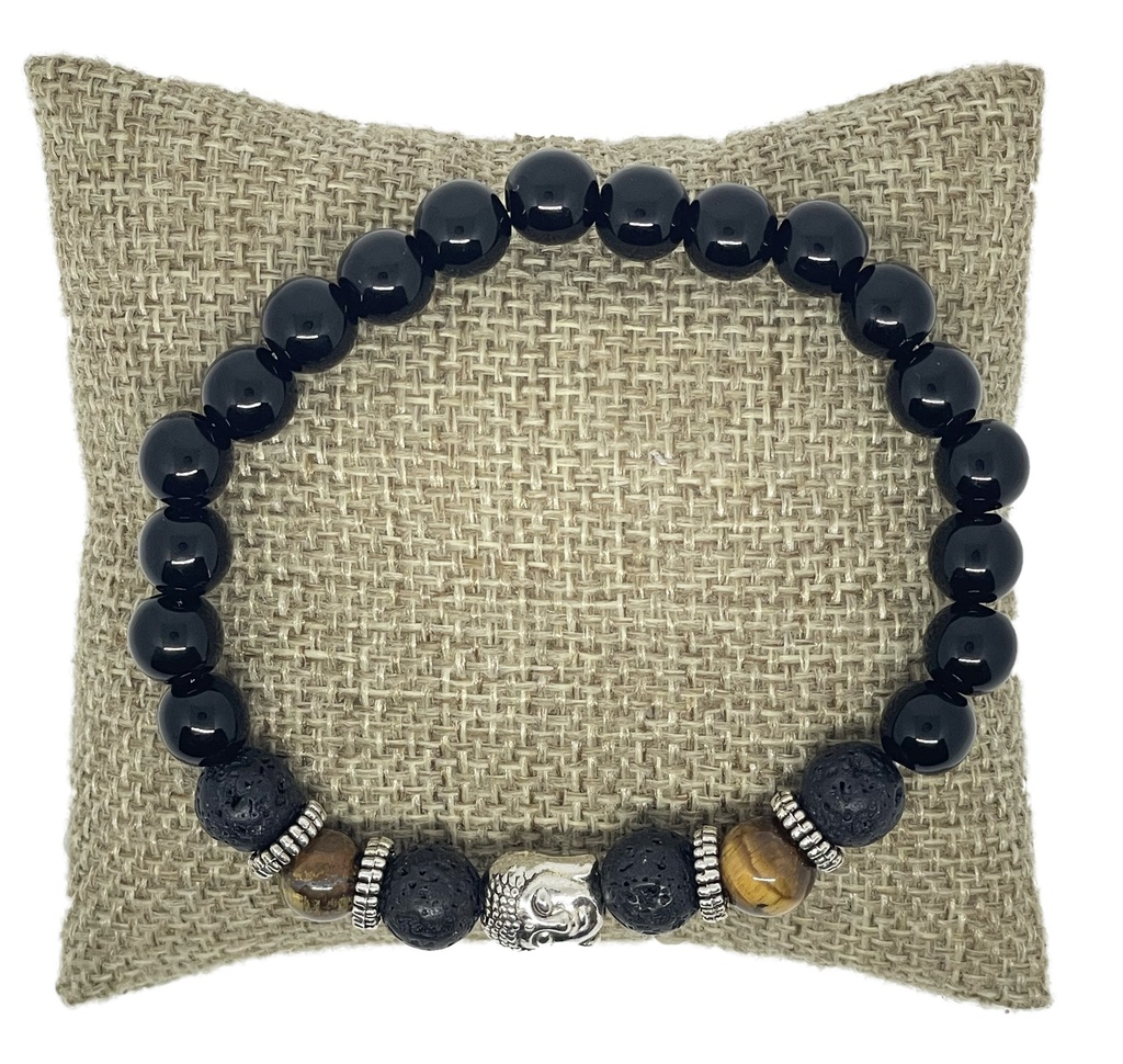 Pulsera negro y café 