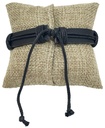 Pulsera negro con cruz