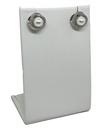 Arete plateado con perla y brillantito