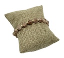 Pulsera de vidrio café