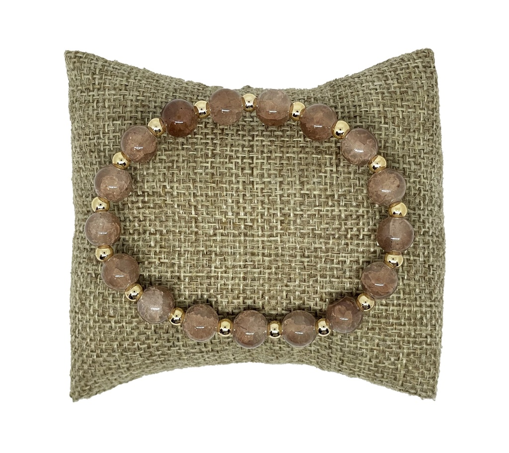 Pulsera de vidrio café