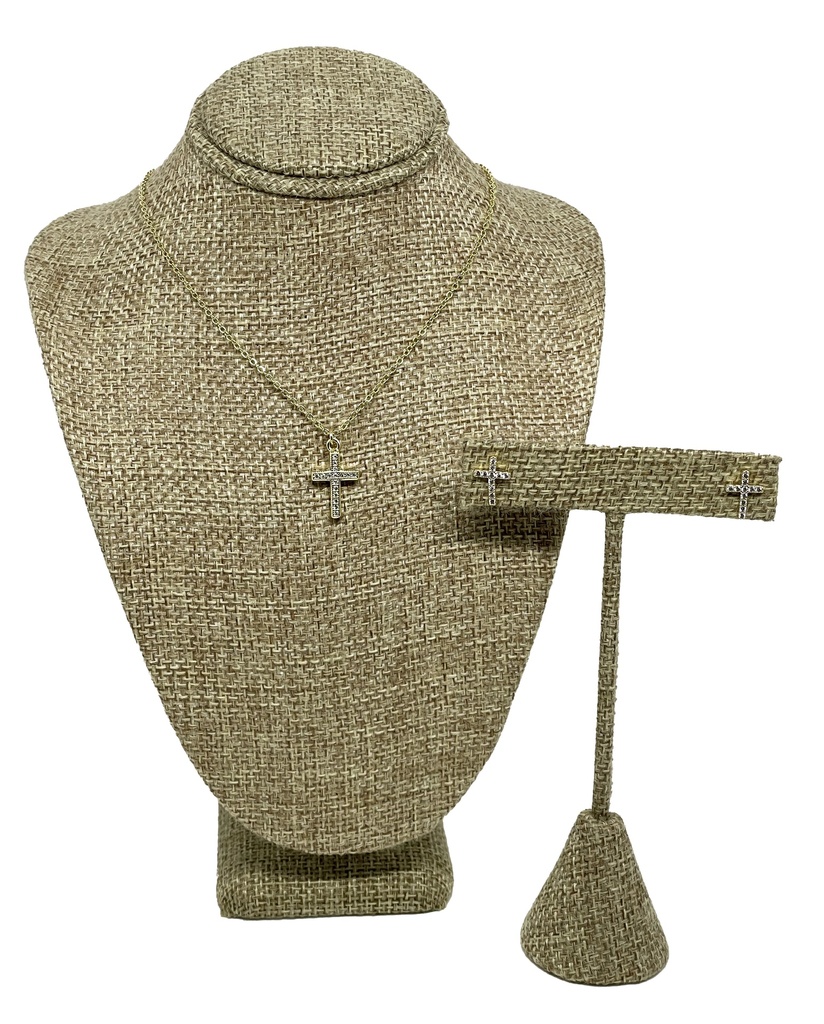 Collar y aretes dorado
