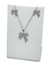 Collar y aretes plateado