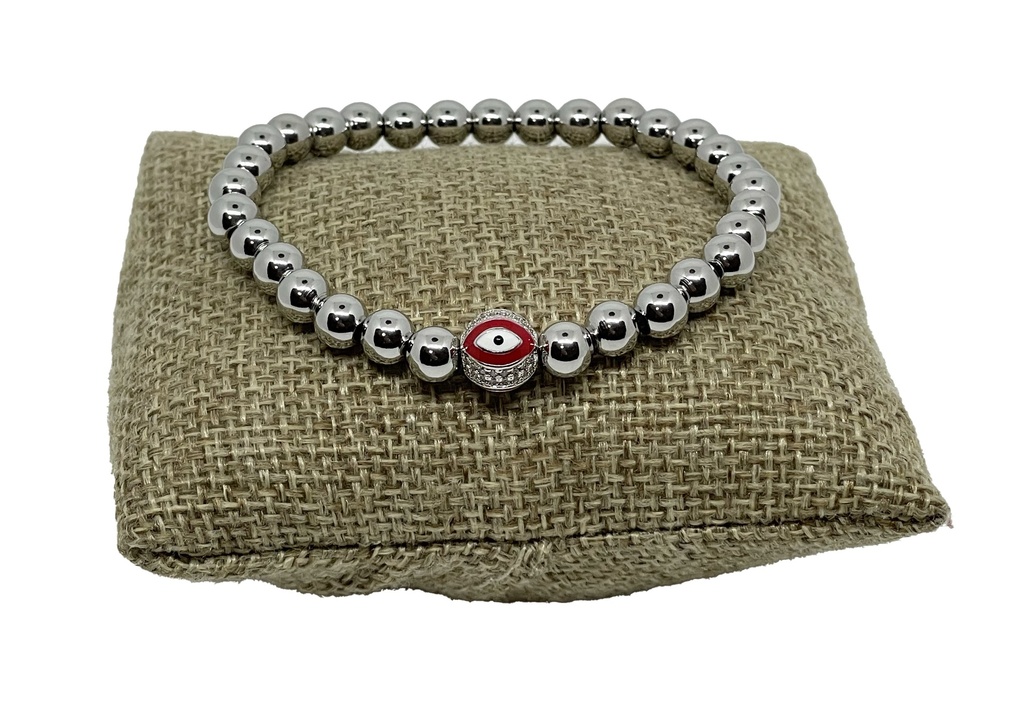 Pulsera de acero con ojo turco
