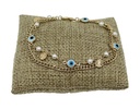 Pulsera dorada de ojo turco
