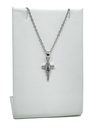 Cadena de acero inoxidable con brillantitos - dije Virgen de Guadalupe