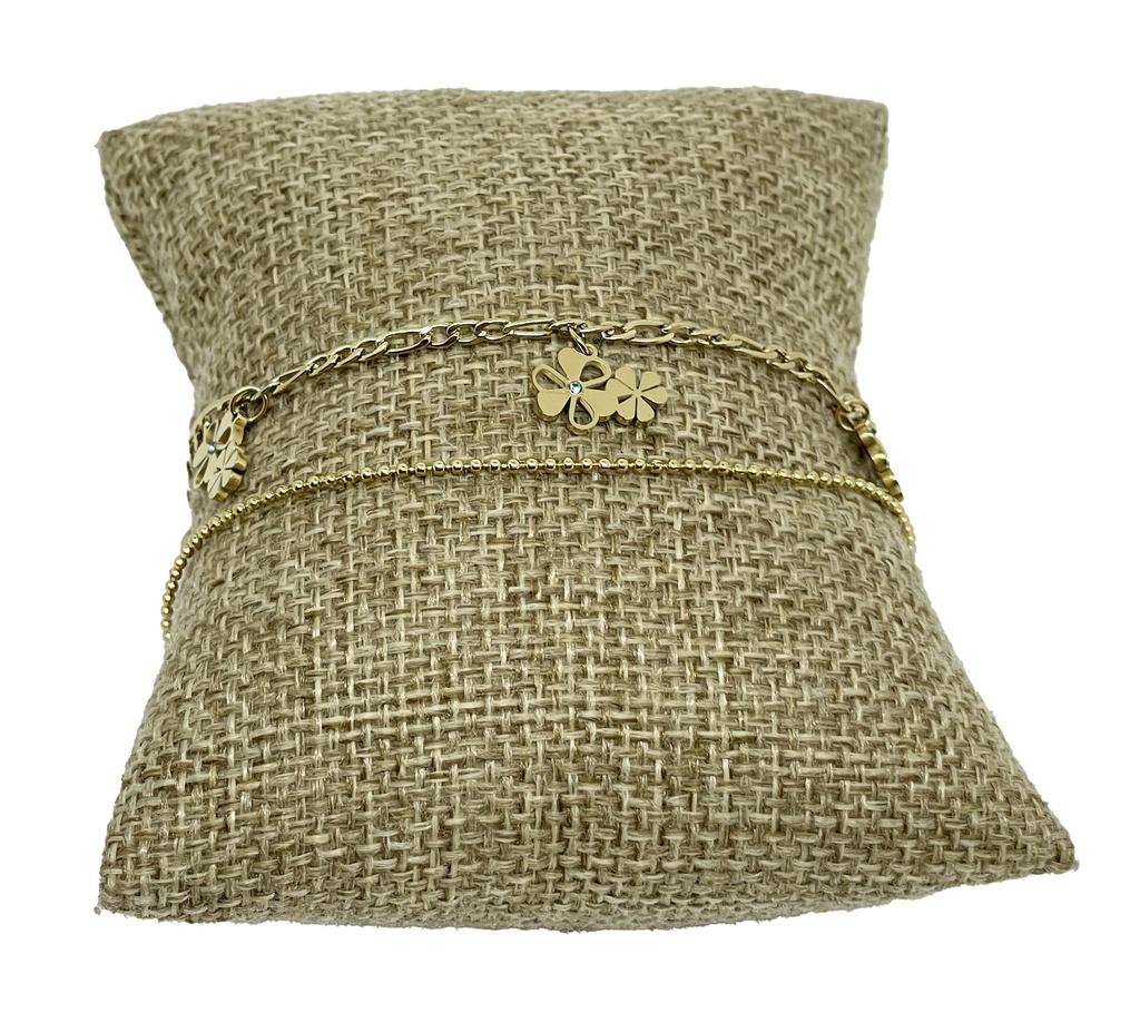 Pulsera de acero inoxidable en dorado