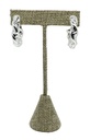 Aretes de rodio plateado