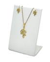 Set de collar y aretes de acero inoxidable