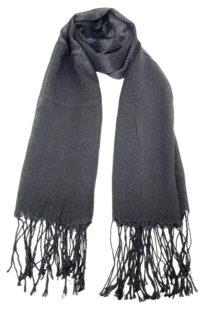 Chalina negra con brillo