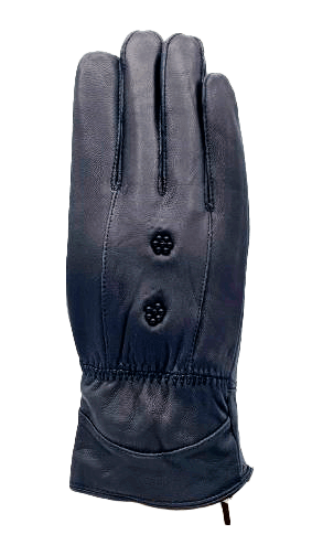 Guantes negros de cuero