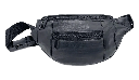 Cangurera de Cuero Negro