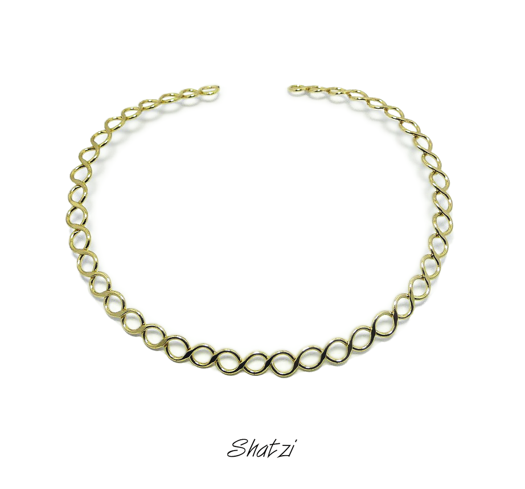 Collar omega Dorado de Fantasía