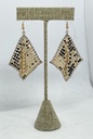 Arete con brillantitos en dorado