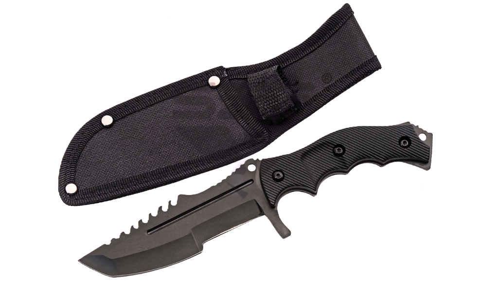 Cuchillo Cazador Negro Mango ABS