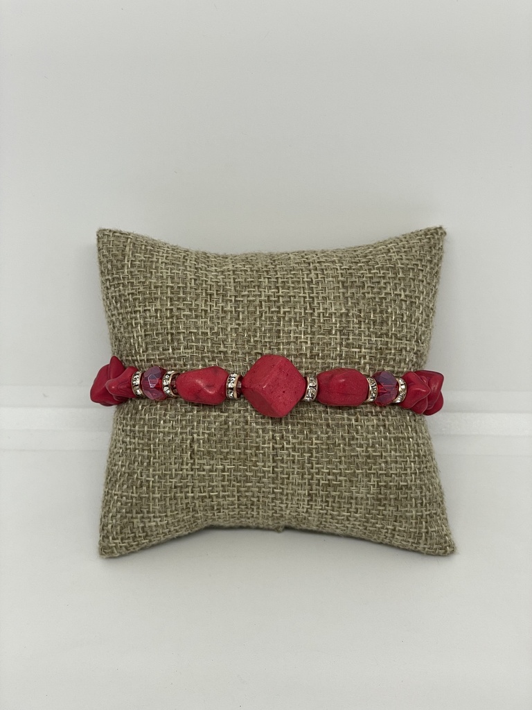 Pulsera de piedras con brillantitos