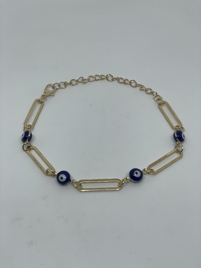 Tobillera ojo turco con dorado