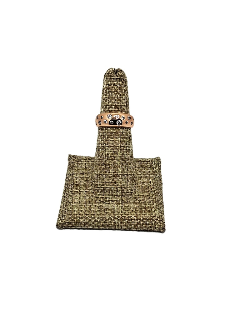 Anillo de rodio dorado