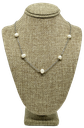 Cadena con perla en plateado