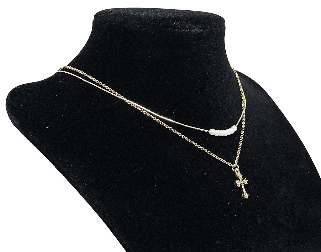 Cadena doble en dorado