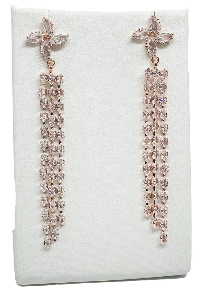 Arete de brillantito Gold rose
