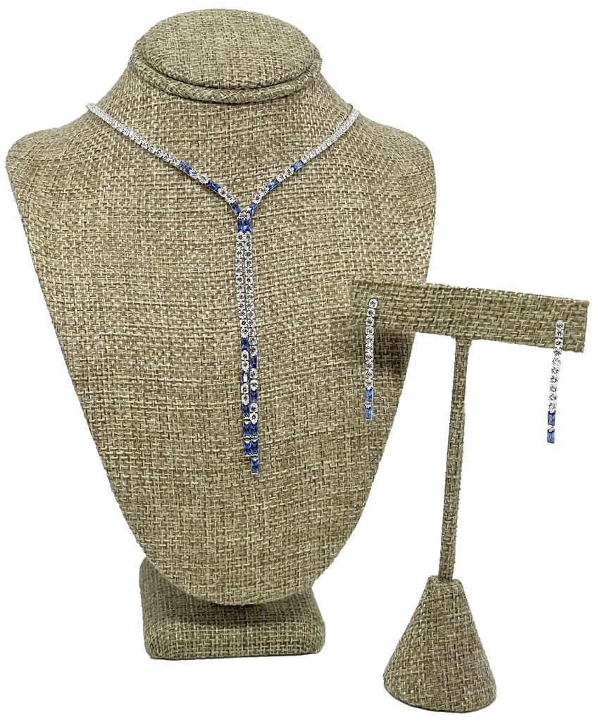 Collar y aretes de brillantito