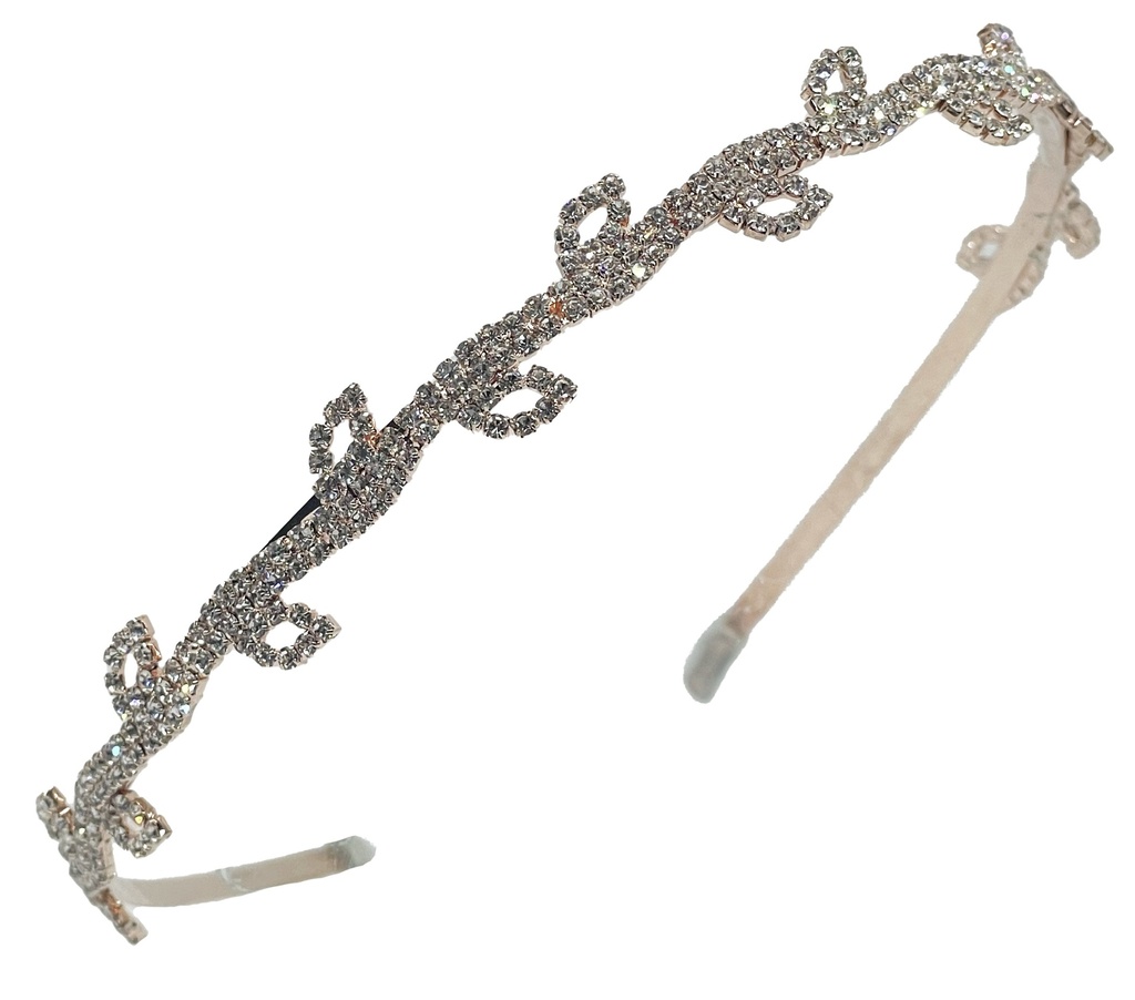Diadema de brillantito Gold rose