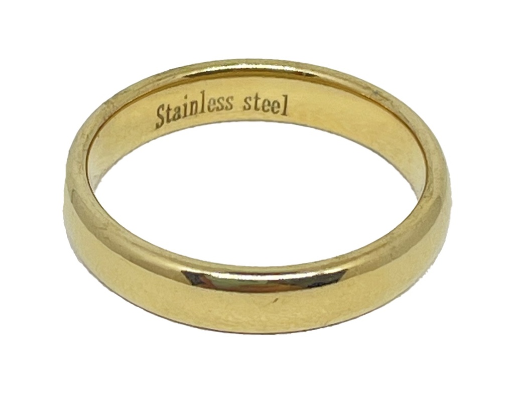 Anillo de acero inoxidable delgado