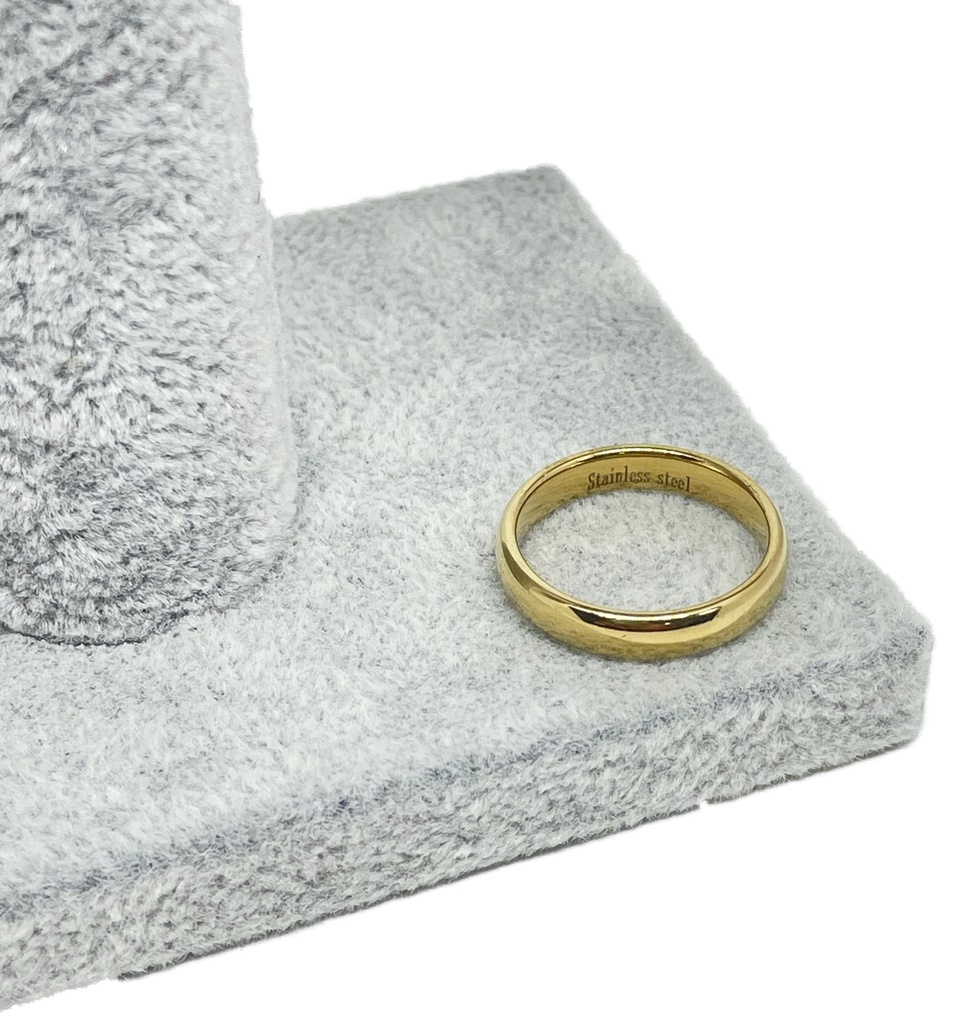 Anillo de acero inoxidable delgado
