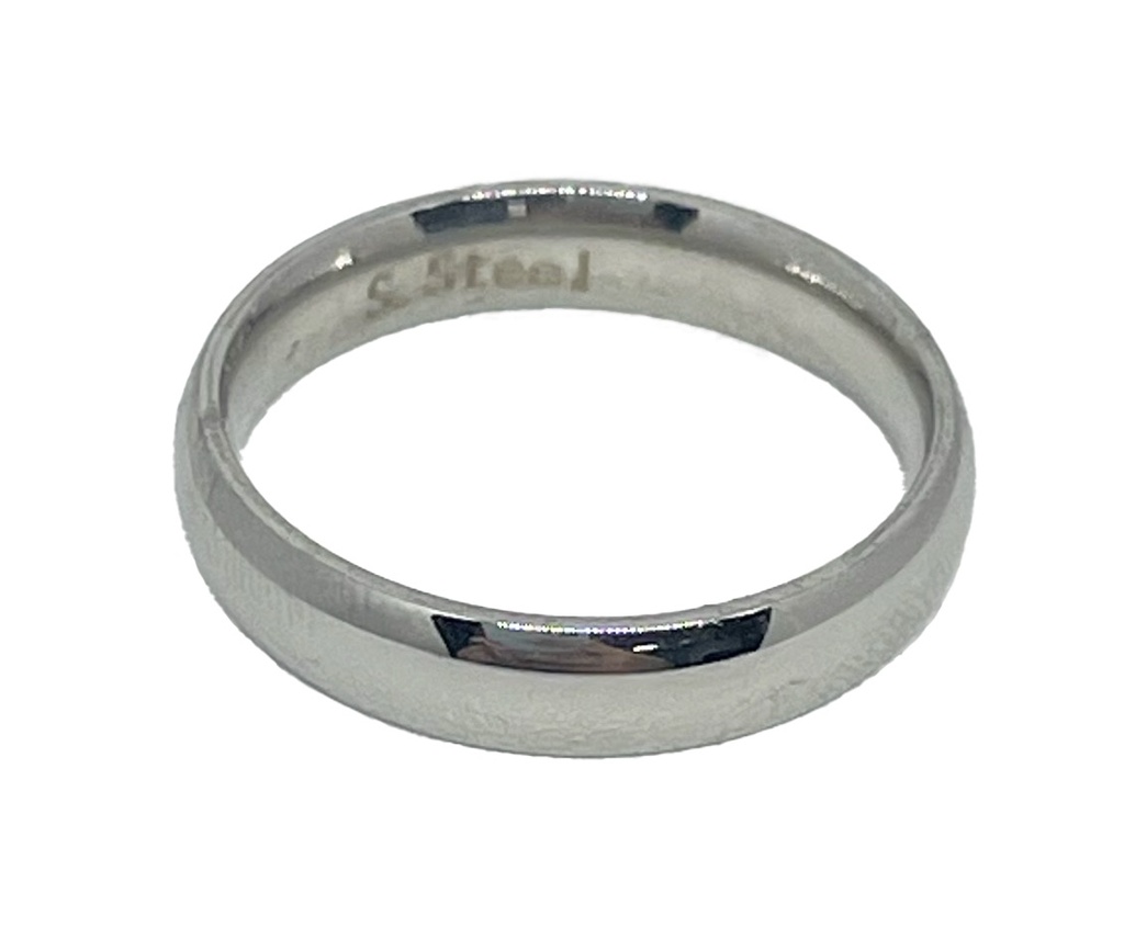 Anillo de acero inoxidable delgado
