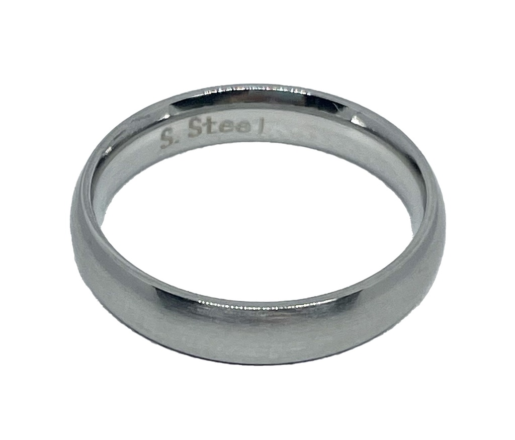 Anillo de acero inoxidable delgado