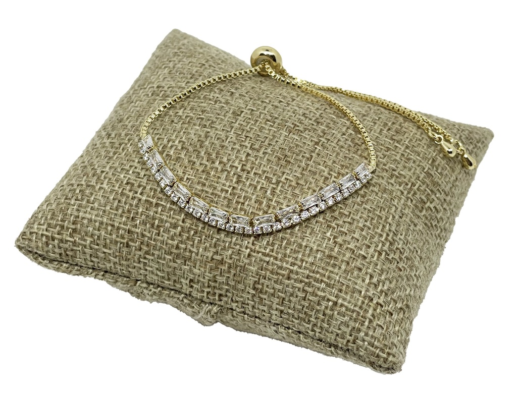Pulsera con brillantito dorado
