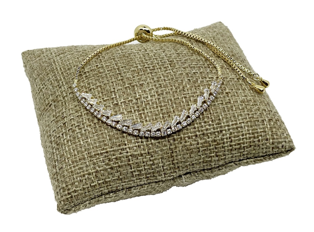 Pulsera dorado de brillantito