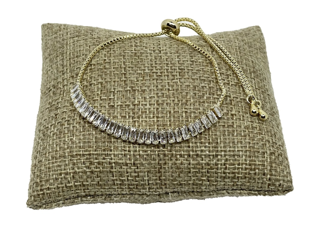 Pulsera dorado con brillantito